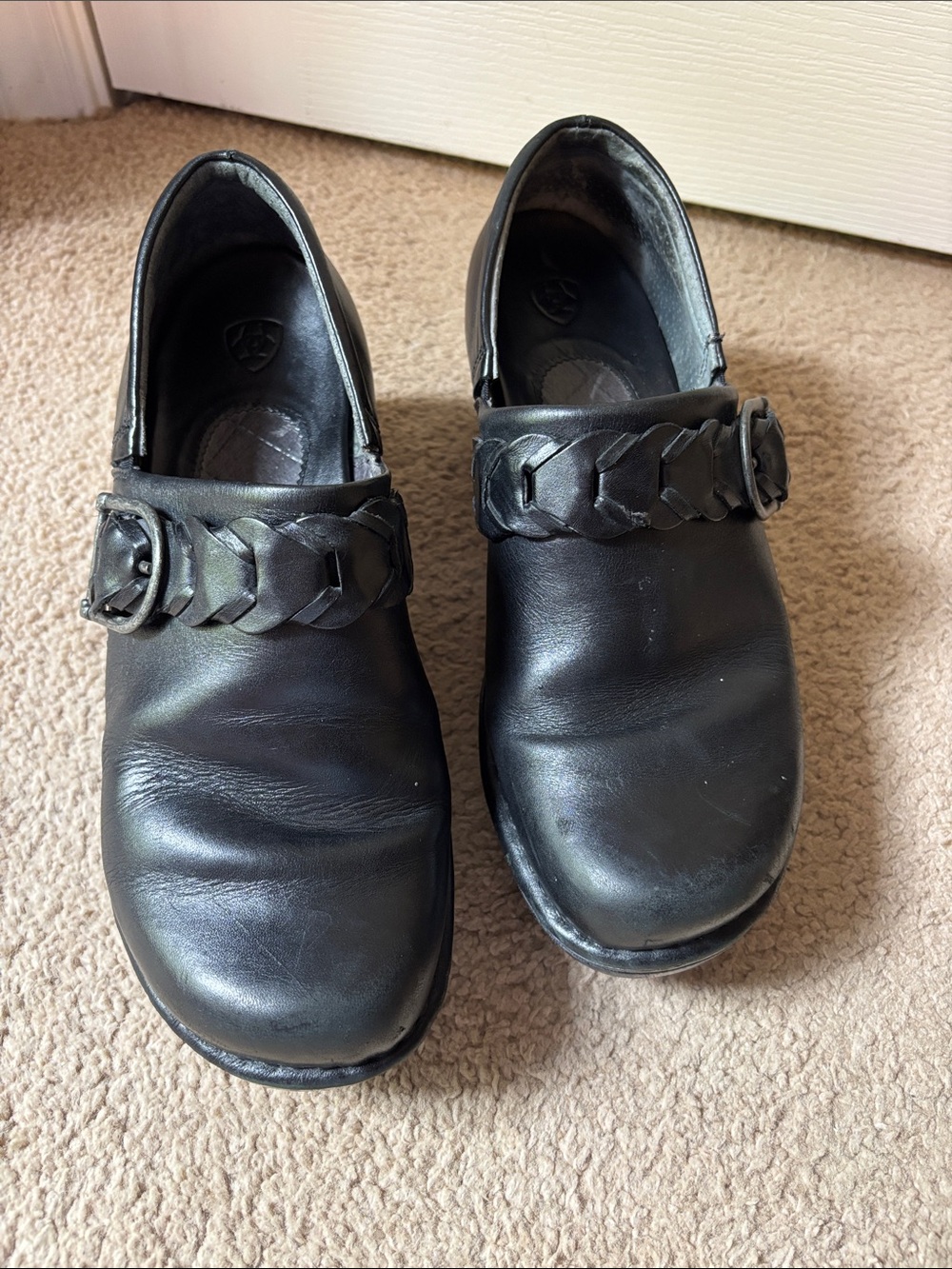 Ariat Black Braided Strap Slip-On Clogs